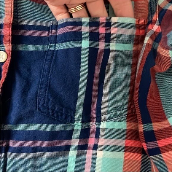 Old Navy size small Blue and Red plaid long sleeve super soft and cozy flannel - Picture 2 of 5